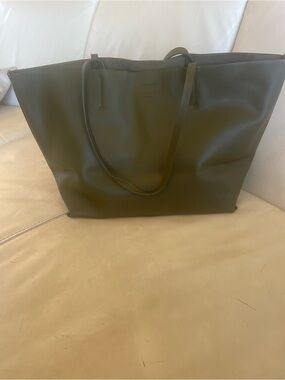 Everlane Olive Green Leather Tote